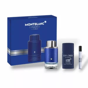 Estuche Mont Blanc Explorer Ultra blue Eau de Parfum 3 Piezas Caballero 100ml