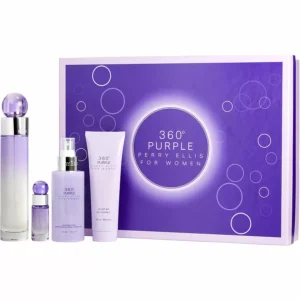 Estuche 360° Purple Perry Ellis Gift Set 4 Piezas Dama 100ml