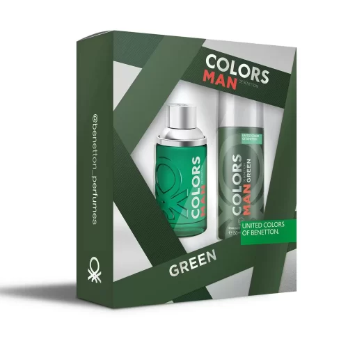 Benetton Estuche Colors Man Green EDT 100ml 2 Piezas