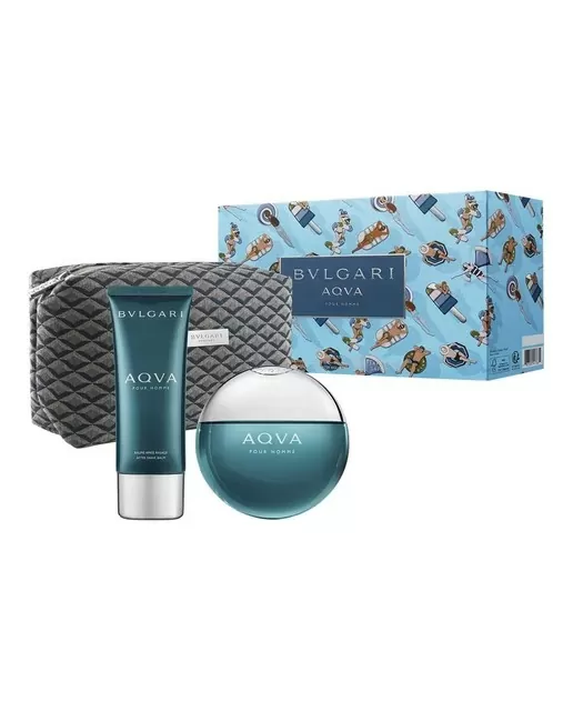 Estuche Bvlgari Aqva Pour Homme EDT 3 Piezas Caballero Original