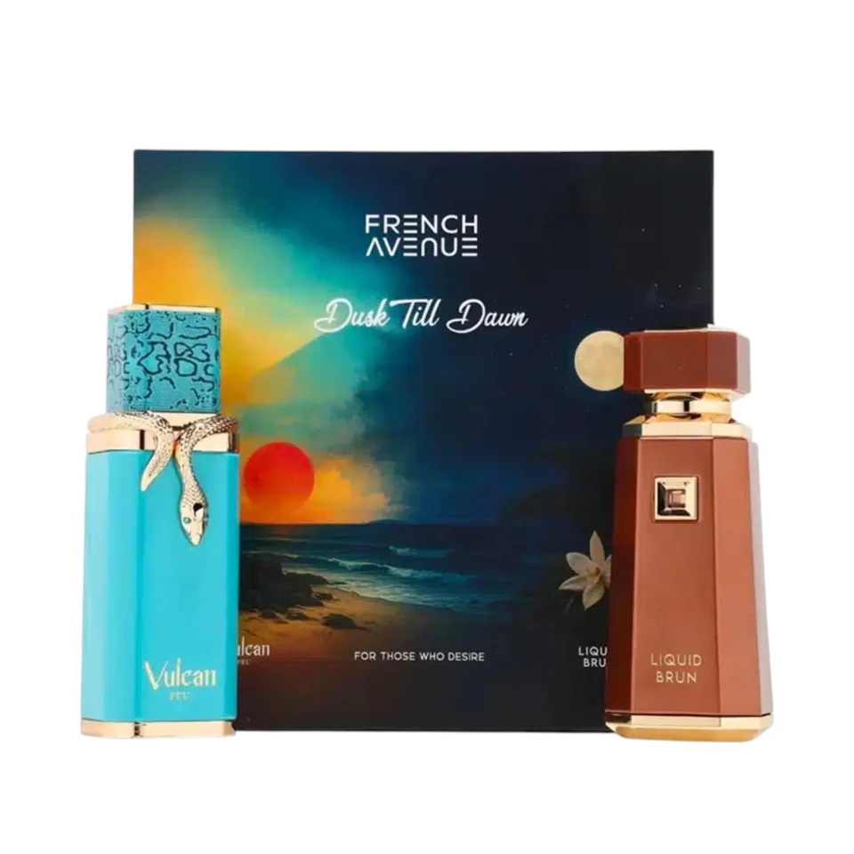 French Avenue Dusk Till Dawn Set Vulcan Feu & Liquid Brun Eau de Parfum 100ml Unisex Original